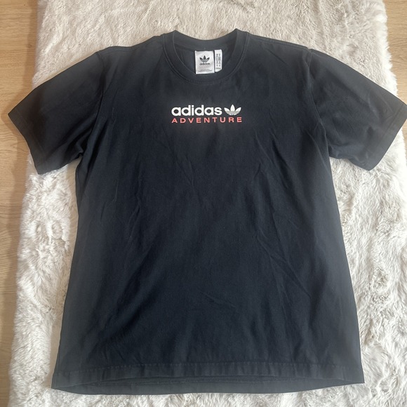 adidas Other - Adidas Adventure men's black graphic‎ t-shirt with Trefoil logo on chest.Size M